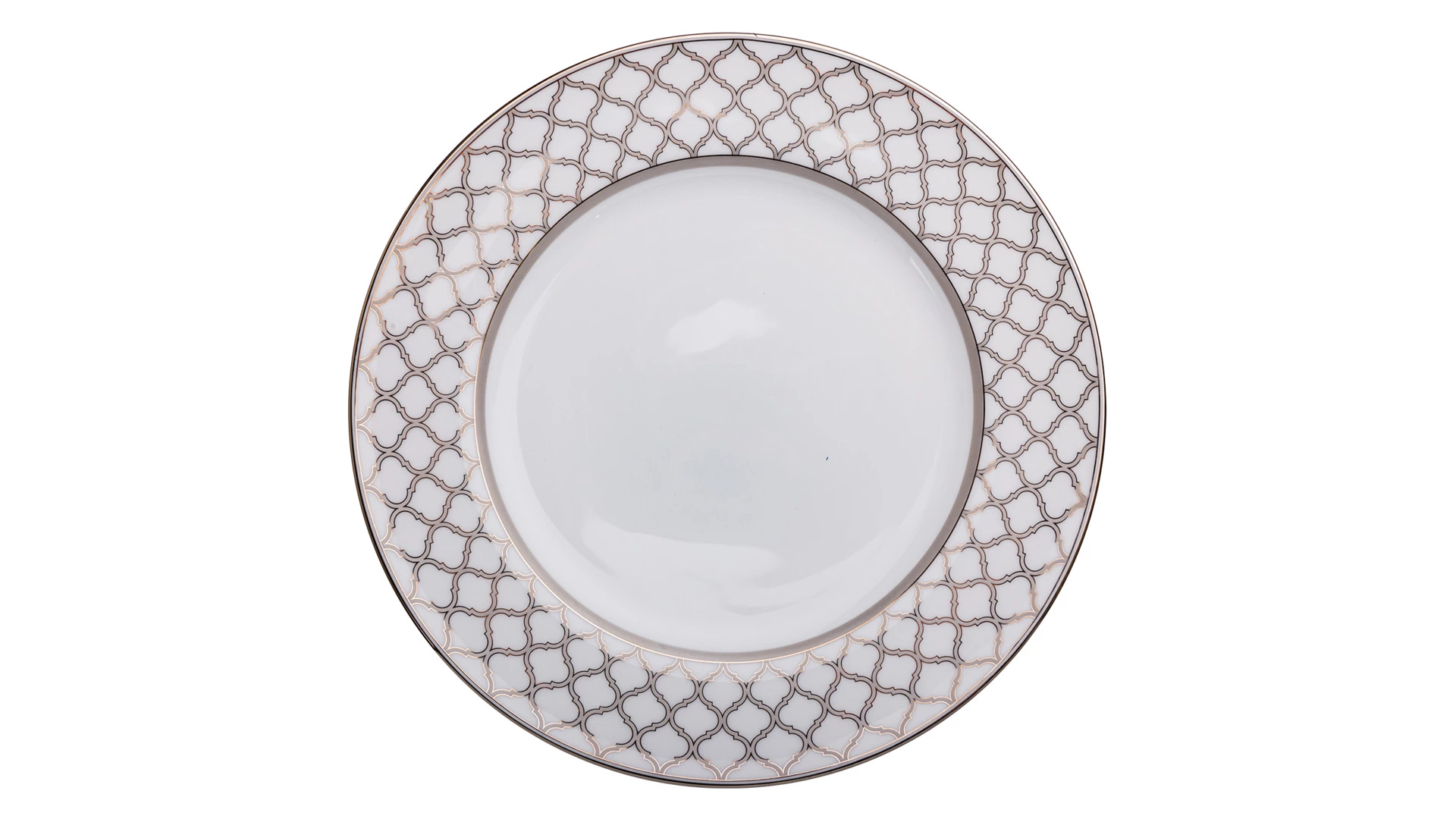 Тарелка обеденная Noritake Царский дворец, платиновый кант 27 см, фарфор