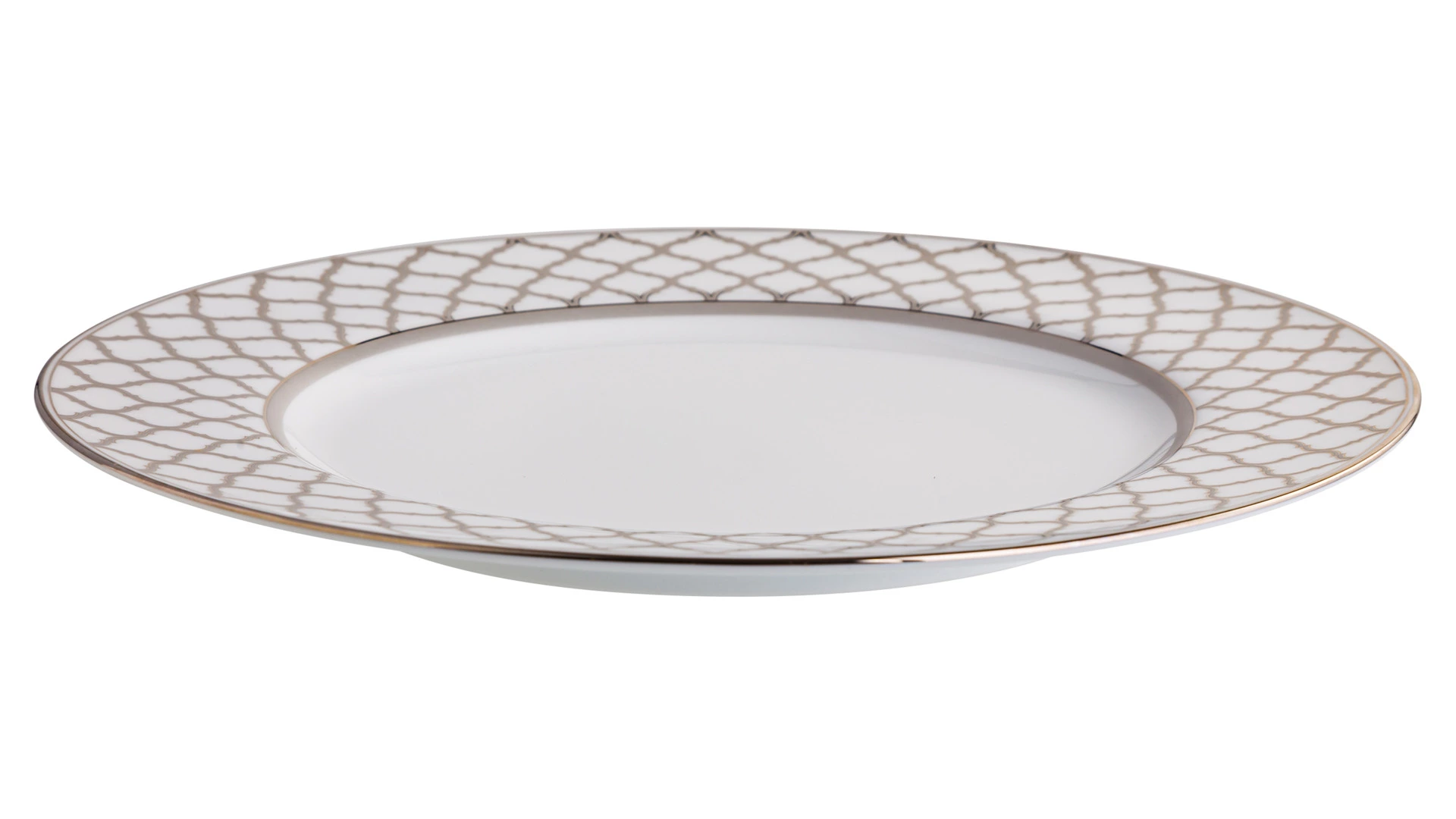 Тарелка обеденная Noritake Царский дворец, платиновый кант 27 см, фарфор