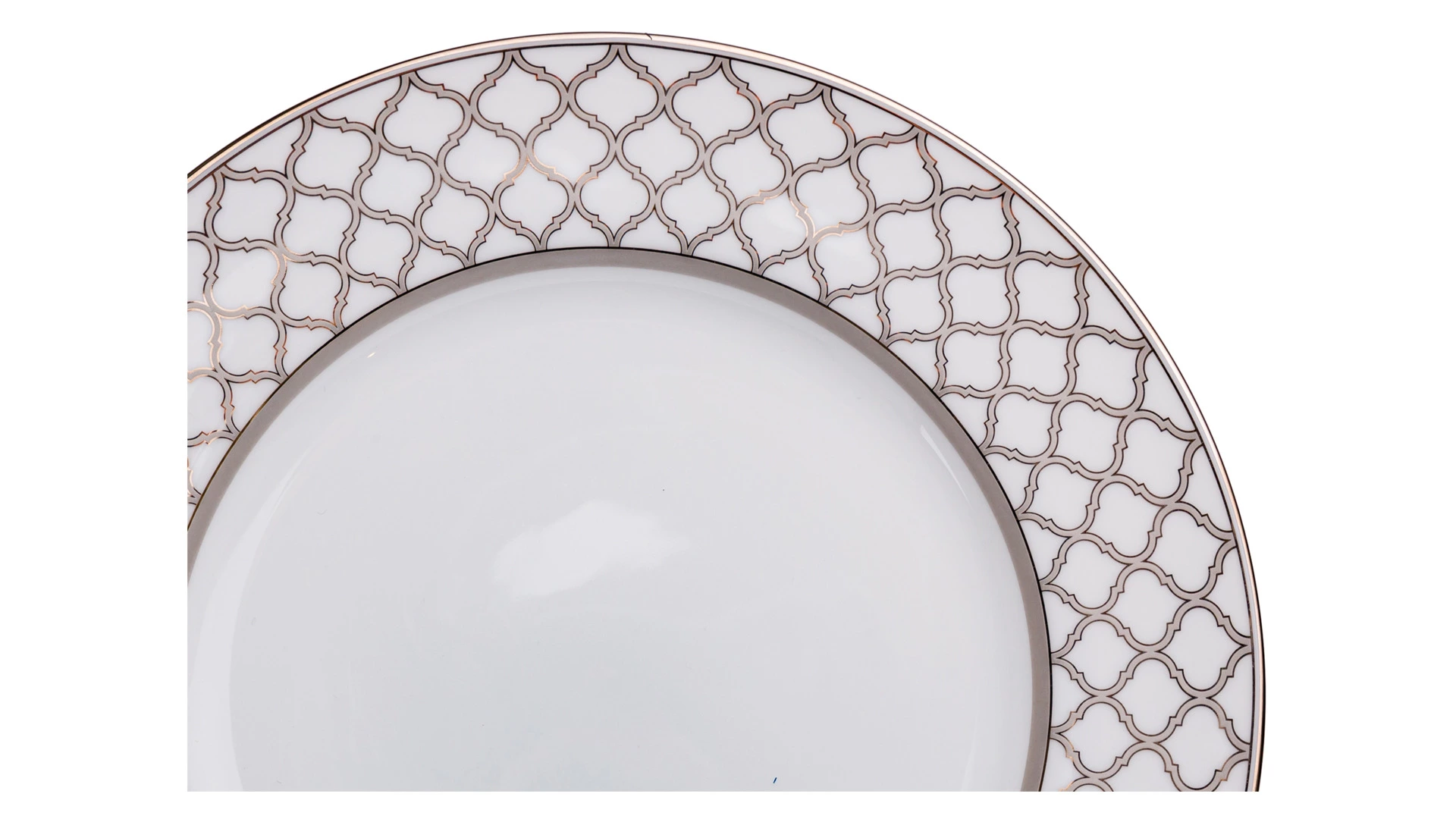 Тарелка обеденная Noritake Царский дворец, платиновый кант 27 см, фарфор