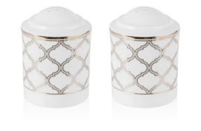 Набор для соли и перца Noritake Царский дворец, платиновый кант 7 см, фарфор
