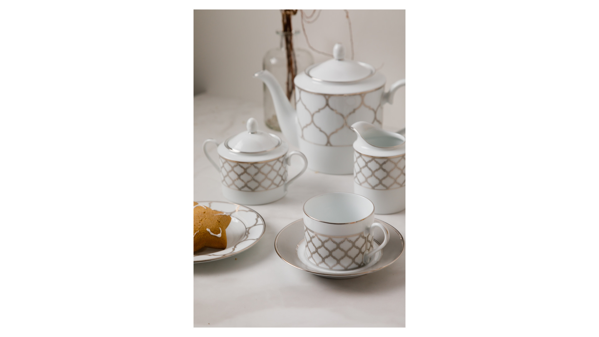 Блюдце для чашки чайной Noritake Царский дворец, платиновый кант 15 см, фарфор