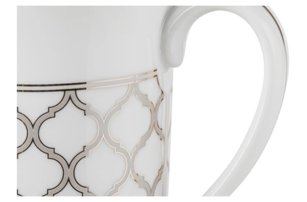 Кружка Noritake Царский дворец, платиновый кант 370 мл, фарфор, п/к