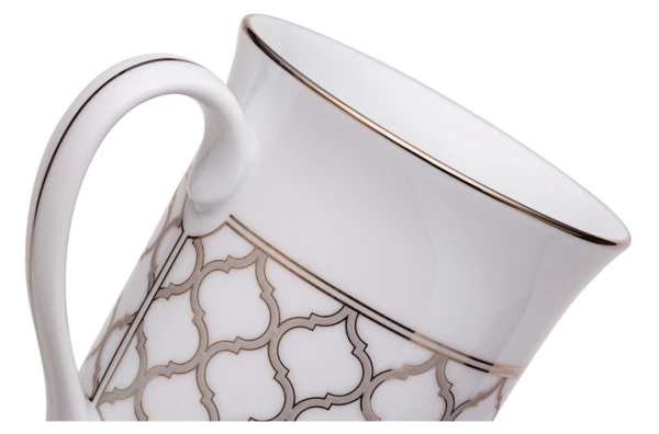 Кружка Noritake Царский дворец, платиновый кант 370 мл, фарфор, п/к