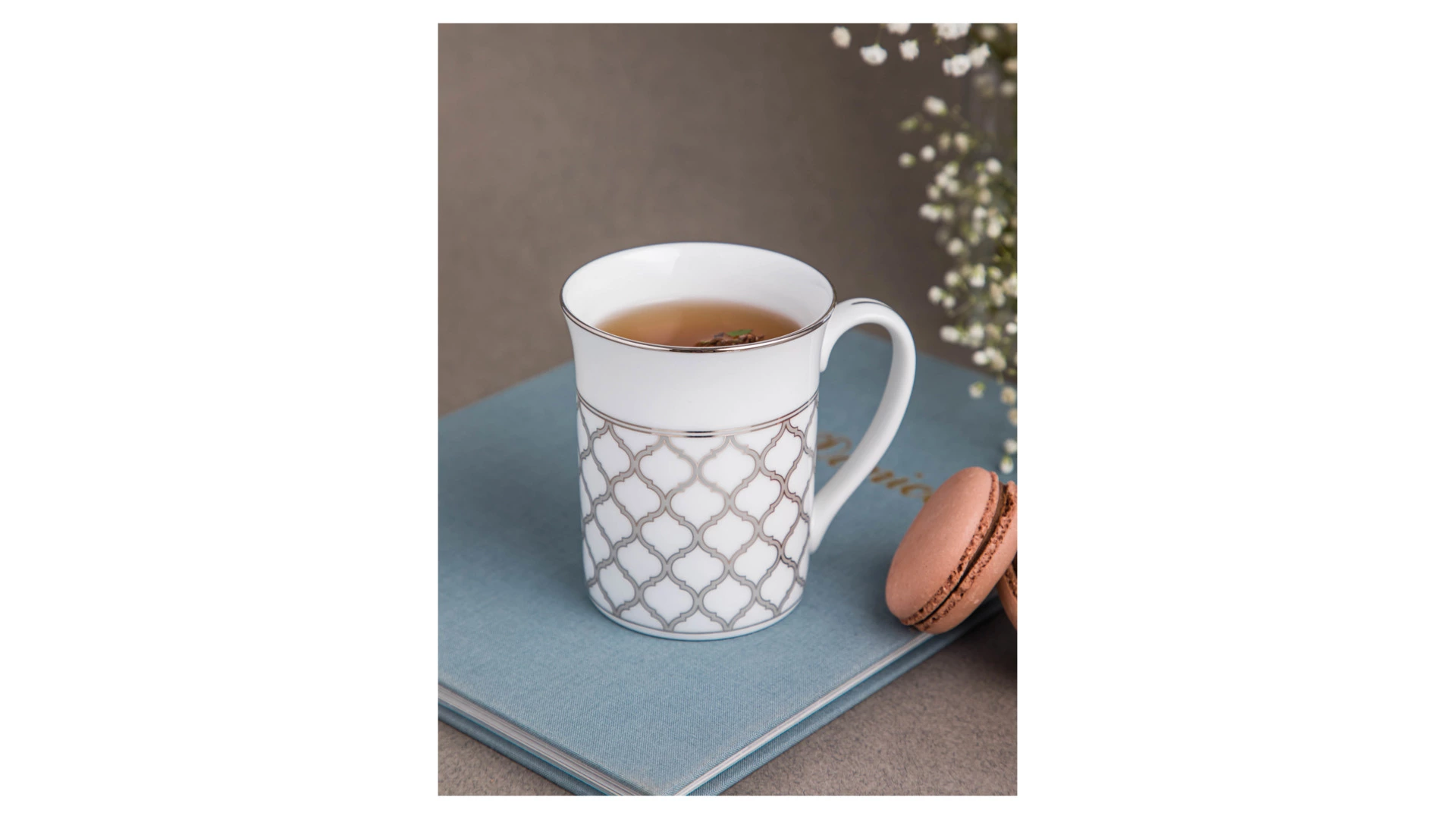 Кружка Noritake Царский дворец, платиновый кант 370 мл, фарфор, п/к