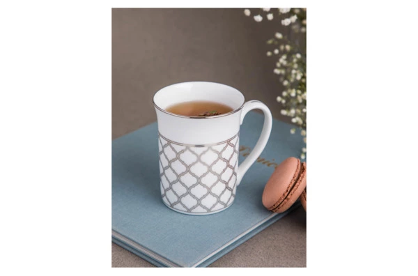 Кружка Noritake Царский дворец, платиновый кант 370 мл, фарфор, п/к
