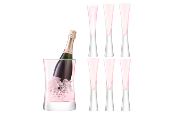 Набор для шампанского LSA International Moya, стекло, розовый