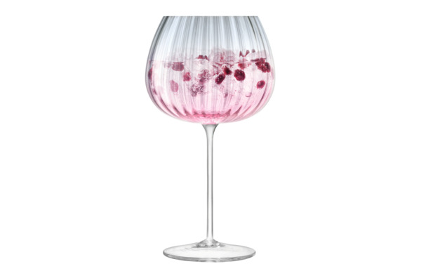 Набор круглых бокалов LSA International Dusk 650 мл, 2 шт, стекло, серо-розовый