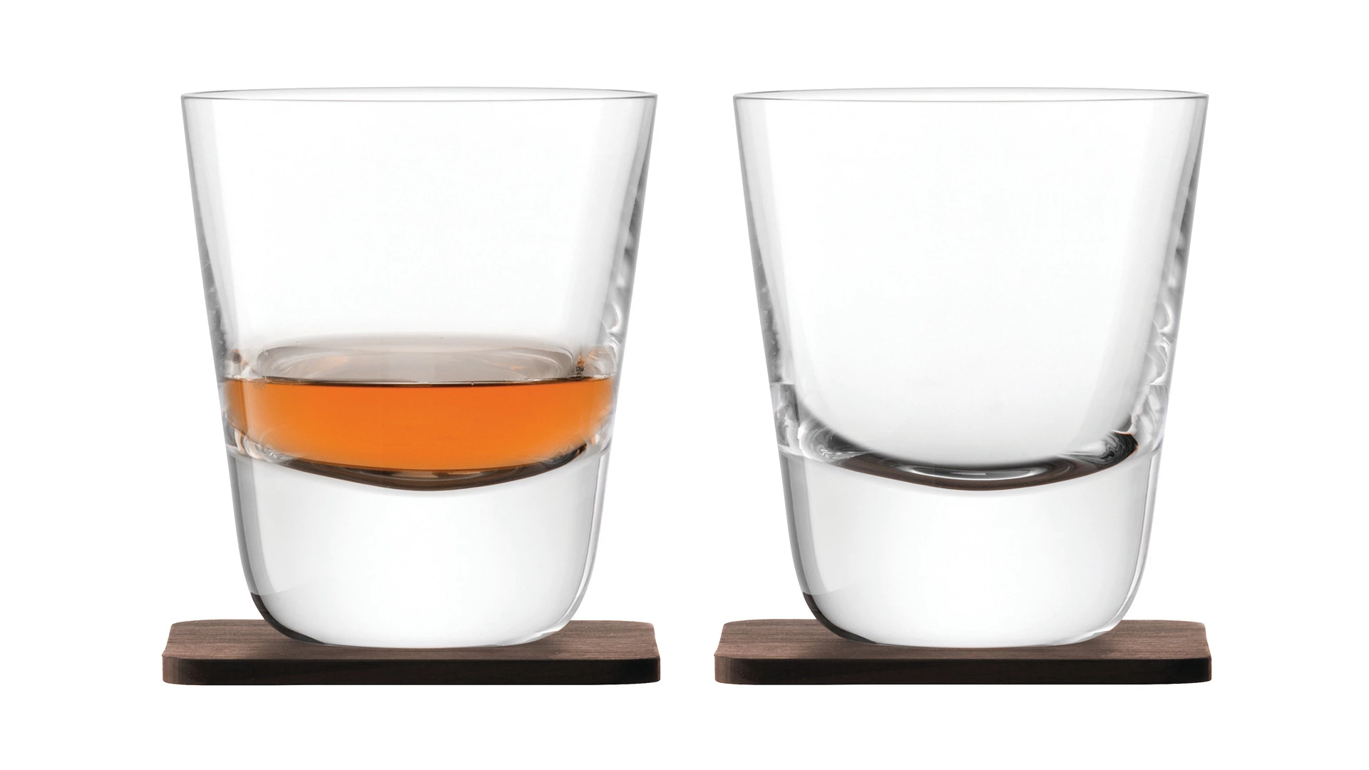 Набор стаканов с деревянными подставками LSA International, Whisky, 250мл, 2шт.