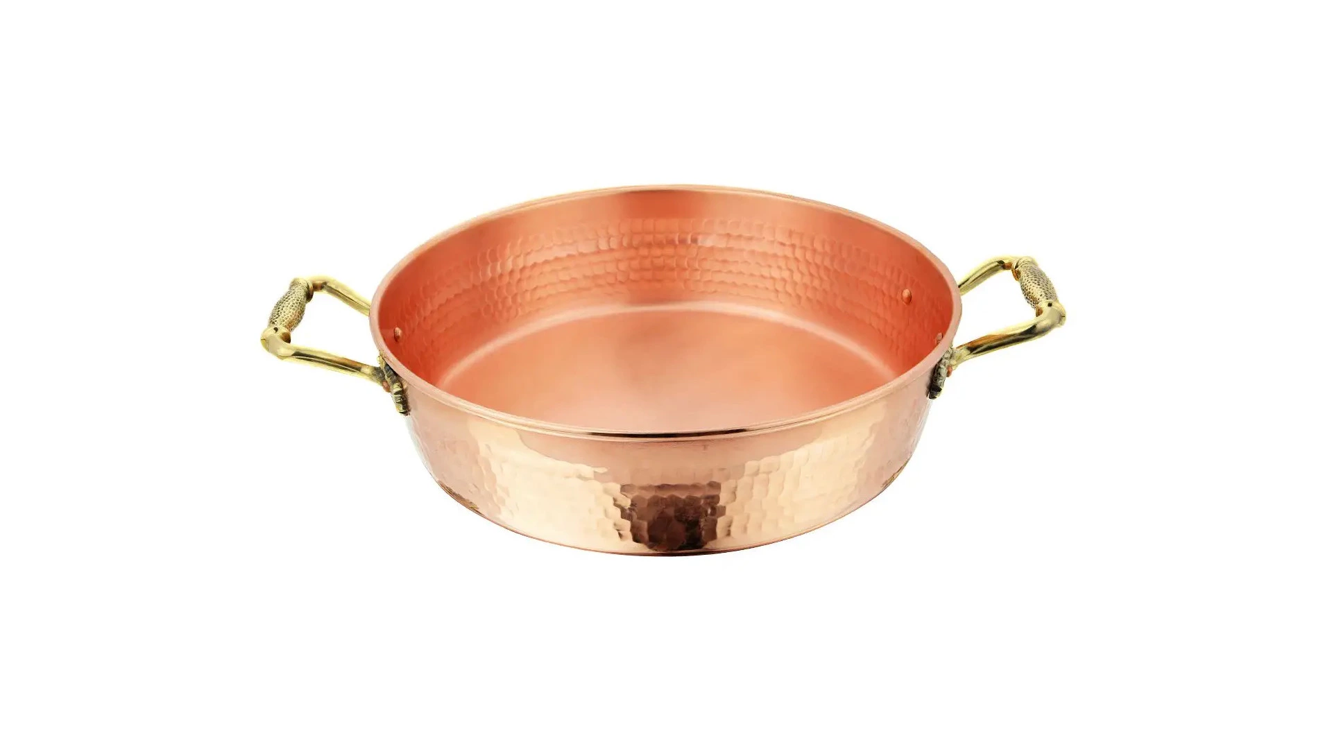 Таз для варки варенья кованый Кольчугинский мельхиор Лист 3 л, 26 см, медь, латунные ручки