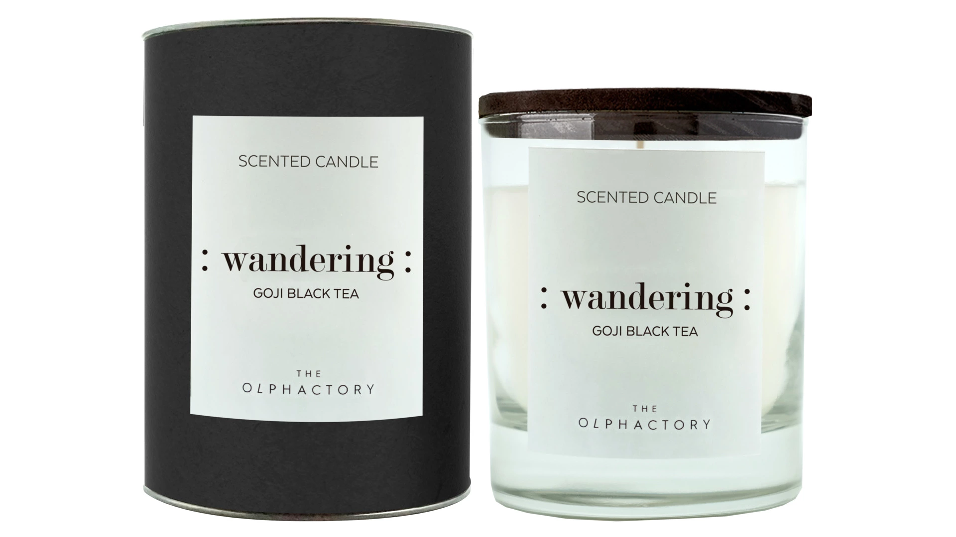 Свеча ароматическая The Olphactory WANDERING Black Ягоды годжи 40 ч