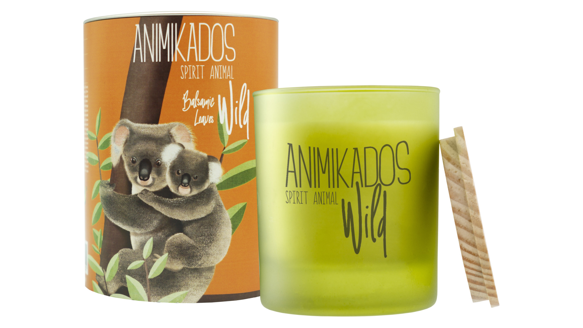Свеча ароматическая Wild Koala Бальзамические листья 40 ч