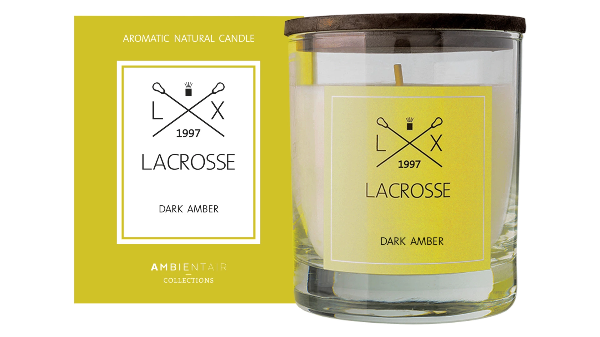 Свеча ароматическая в стекле Lacrosse Амбра 40 ч
