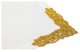 Набор салфеток Weissfee Версаль 45х45 см, 6 шт лен, белый, кружево античное золото в одном углу