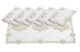 Набор салфеток Weissfee Сансуси Люкс 35х50 см, 6 шт, хлопок, белый, серебристое кружево