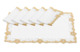 Набор салфеток Weissfee Сансуси Люкс 35х50 см, 6 шт, лен, белый, золотистое кружево