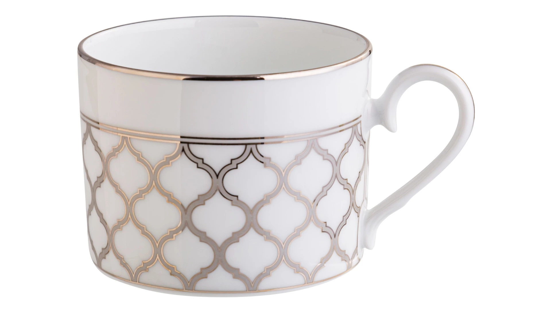 Чашка чайная с блюдцем Noritake Царский дворец, платиновый кант 250 мл