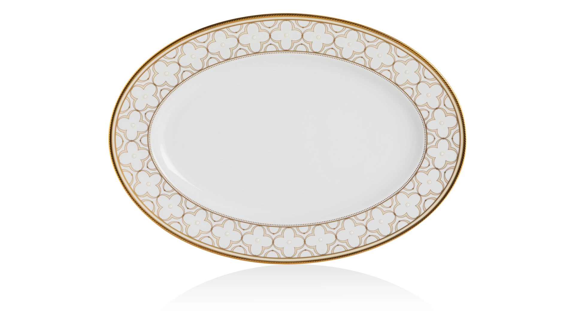 Сервиз столовый Noritake Трефолио, золотой кант на 6 персон, 20 предметов, фарфор