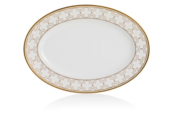 Сервиз столовый Noritake Трефолио, золотой кант на 6 персон, 20 предметов, фарфор