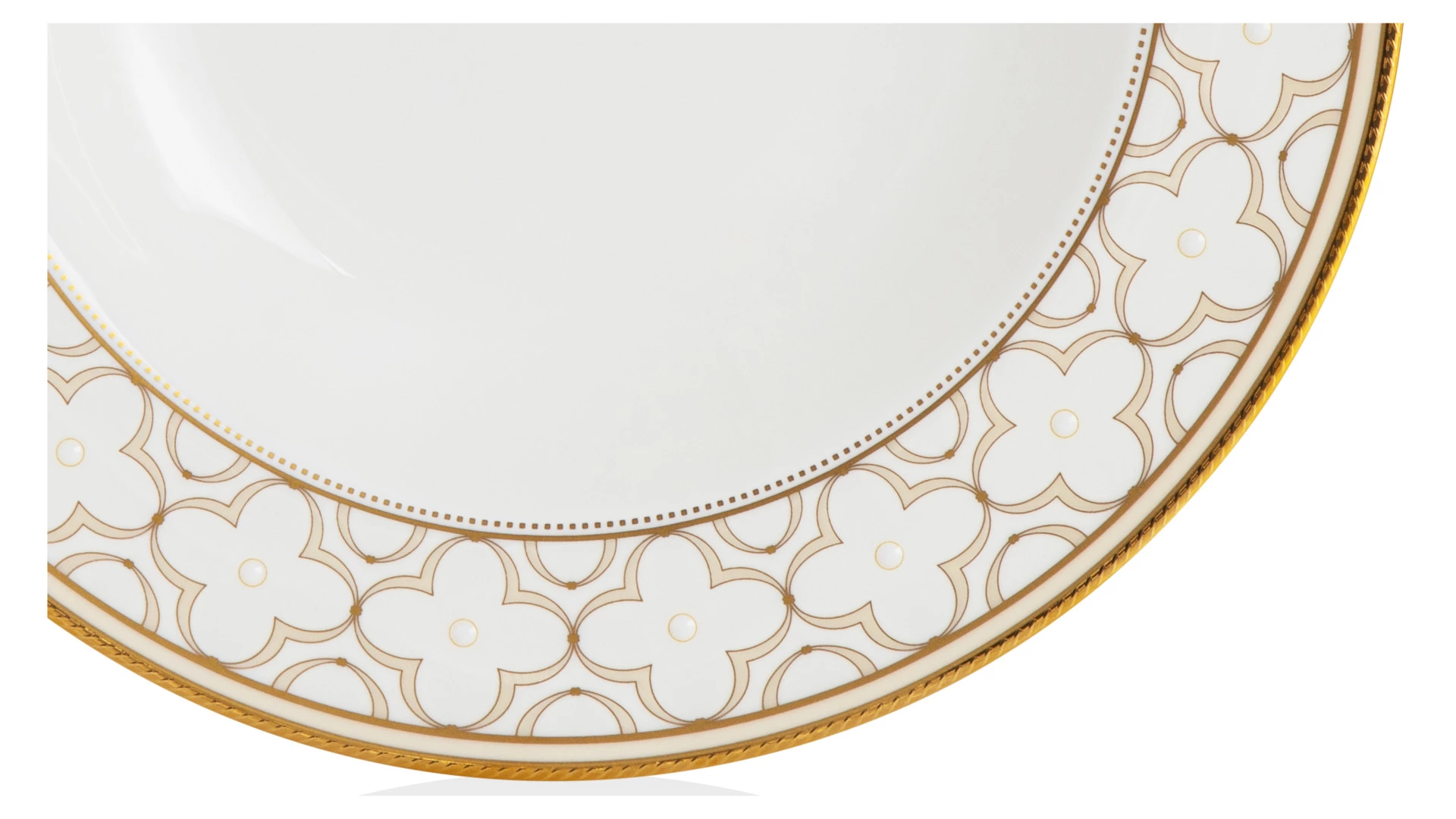Сервиз столовый Noritake Трефолио, золотой кант на 6 персон, 20 предметов, фарфор