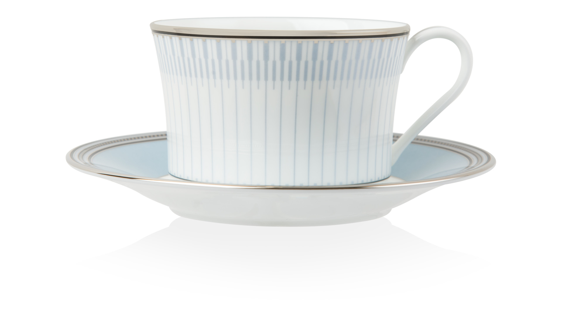 Чашка чайная с блюдцем Noritake Богарт платиновый 250 мл