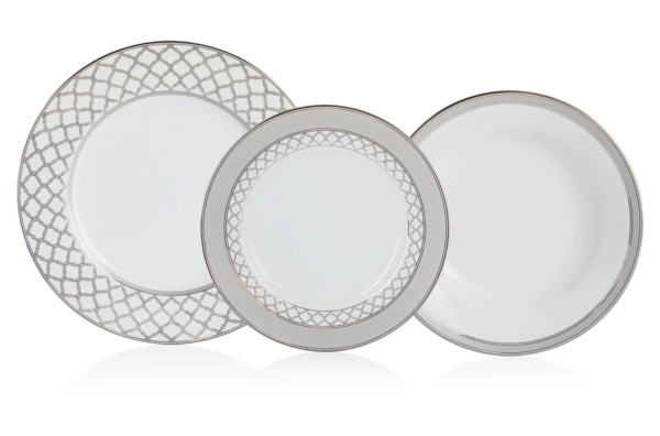Сервиз столовый Noritake Царский дворец, платиновый кант на 4 персоны 12 предметов