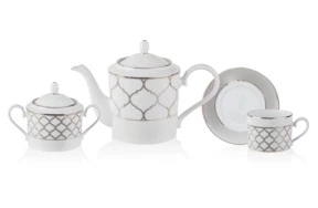 Сервиз чайный Noritake Царский дворец, платиновый кант на 4 персоны 10 предметов