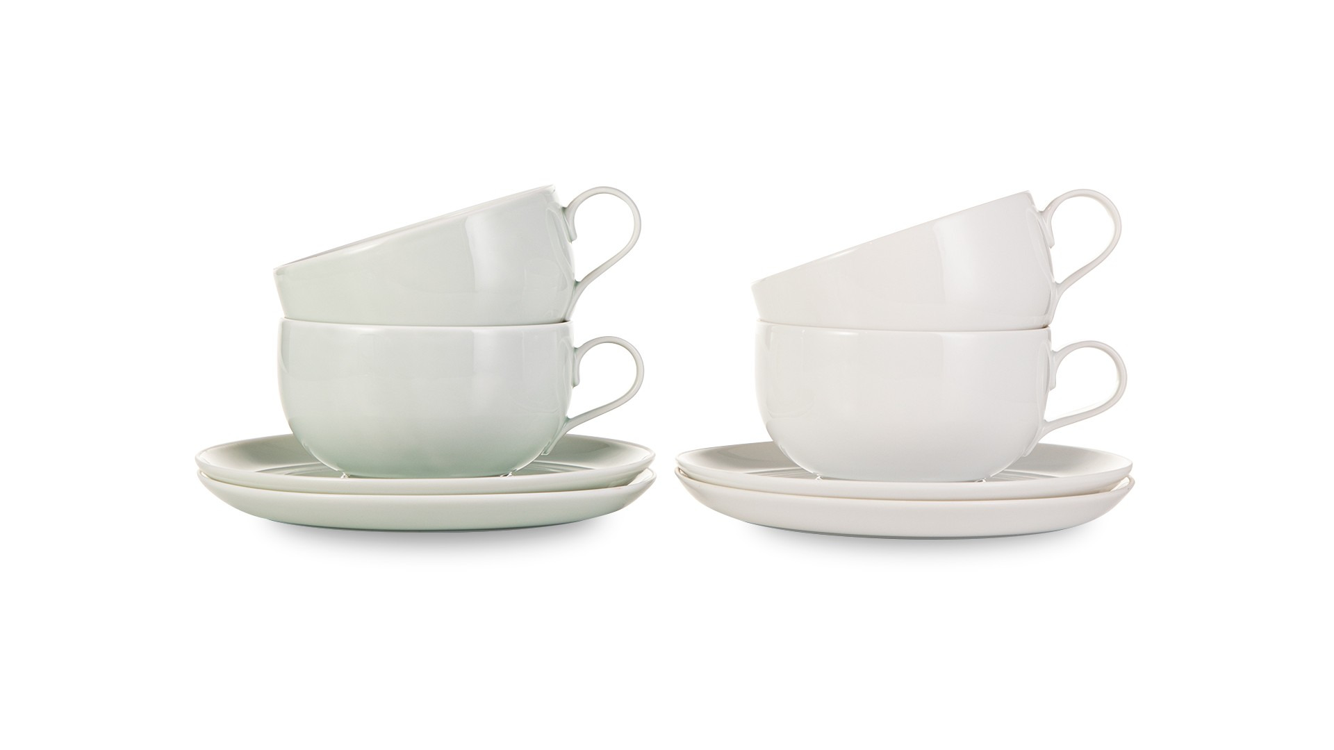 Набор чайный Portmeirion Выбор Портмейрион на 4 персоны 8 предметов, 340мл, бело-зеленый