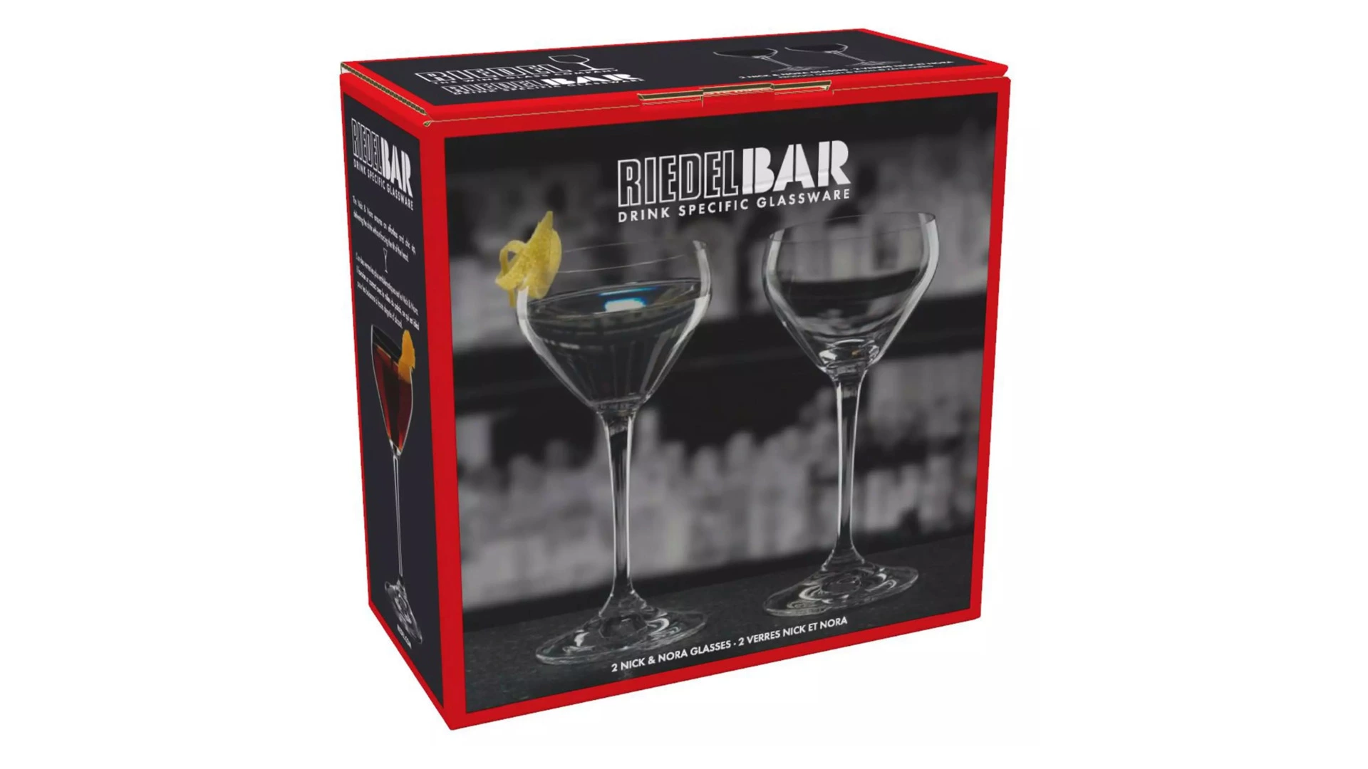 Набор бокалов для коктейля Riedel Bar Nick & Nora 140 мл, h15 см, 2шт, стекло хрустальное