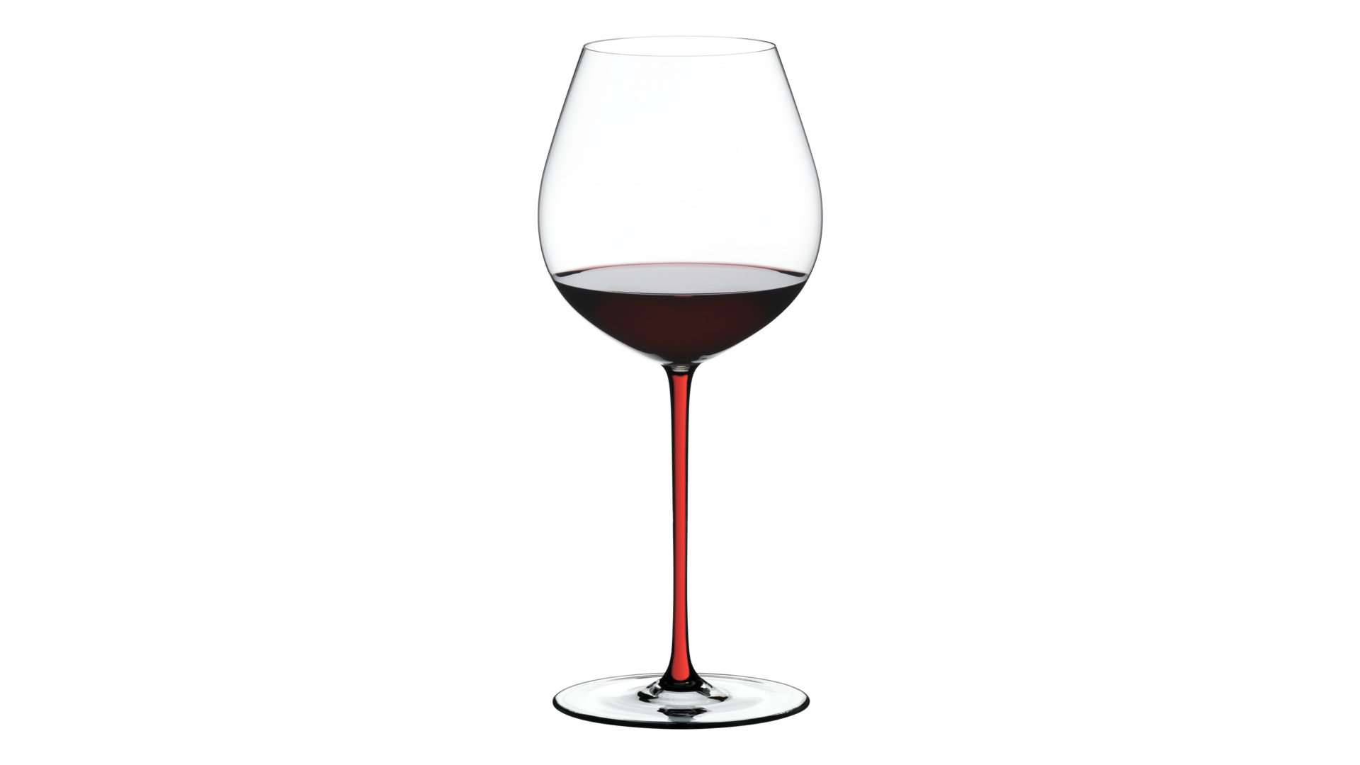 Бокал для красного вина Riedel Fatto a Mano Pinot Noir 705мл,красная ножка, ручная работа, хрусталь