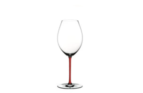 Бокал для красного вина Riedel Fatto a Mano Syrah 650мл, красная ножка, ручная работа, хрусталь