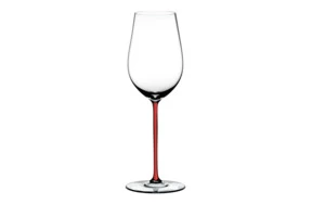 Бокал для белого вина Riedel Fatto a Mano Riesling/Zinfandel 395 мл, красная ножка, ручная работа