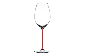 Бокал для шампанского Riedel Fatto a Mano Champagne 445 мл, красная ножка, ручная работа, хрусталь