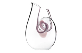 Декантер Riedel Curly Mini 690мл, Д14,7хН18,3см, ручная работа, розовый декор, стекло хрустальное