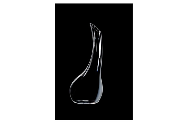 Декантер Riedel Cornetto Fatto A Mano 1200мл, Д12хН32,5см, ручная работа, черно-белый декор, стекло