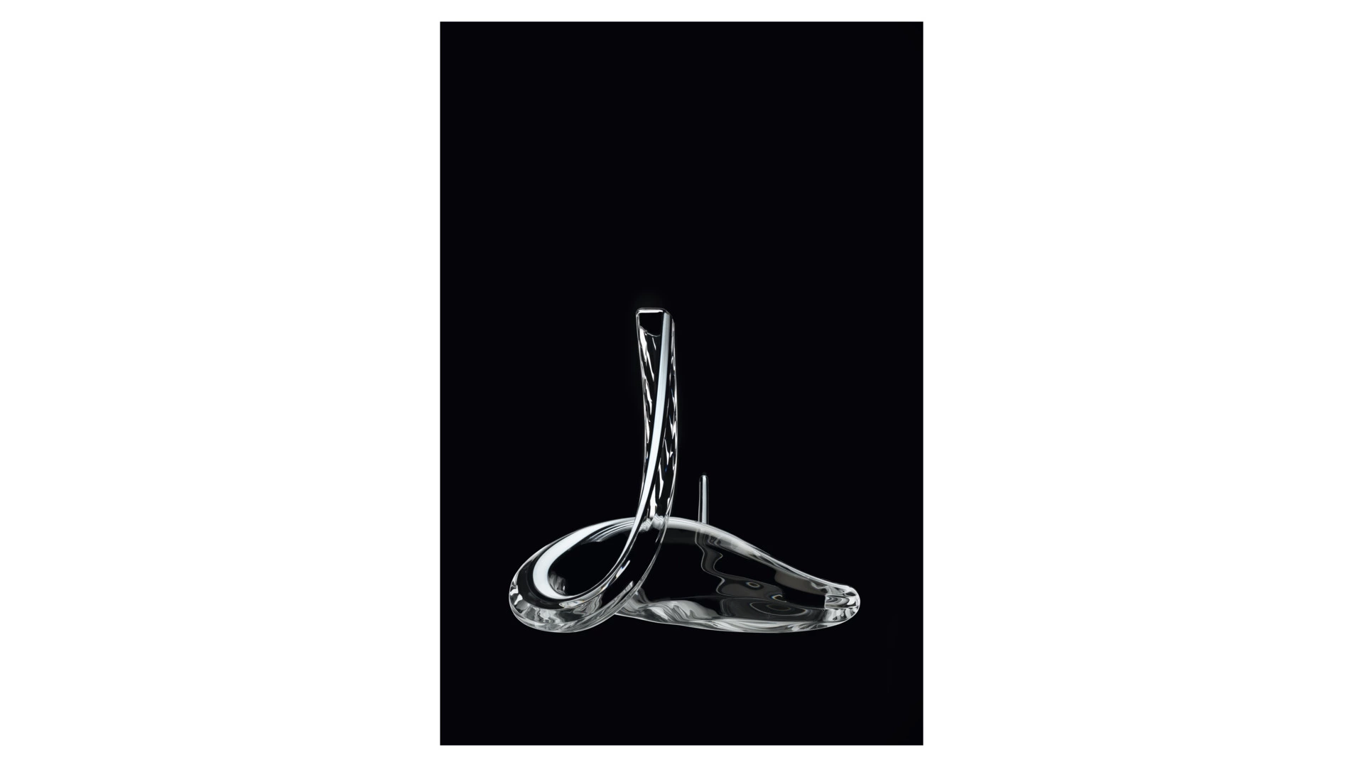 Декантер Riedel Mamba Fatto a Mano 1500мл, Д32хН32,5см, ручная работа, черно-белый декор, стекло хру