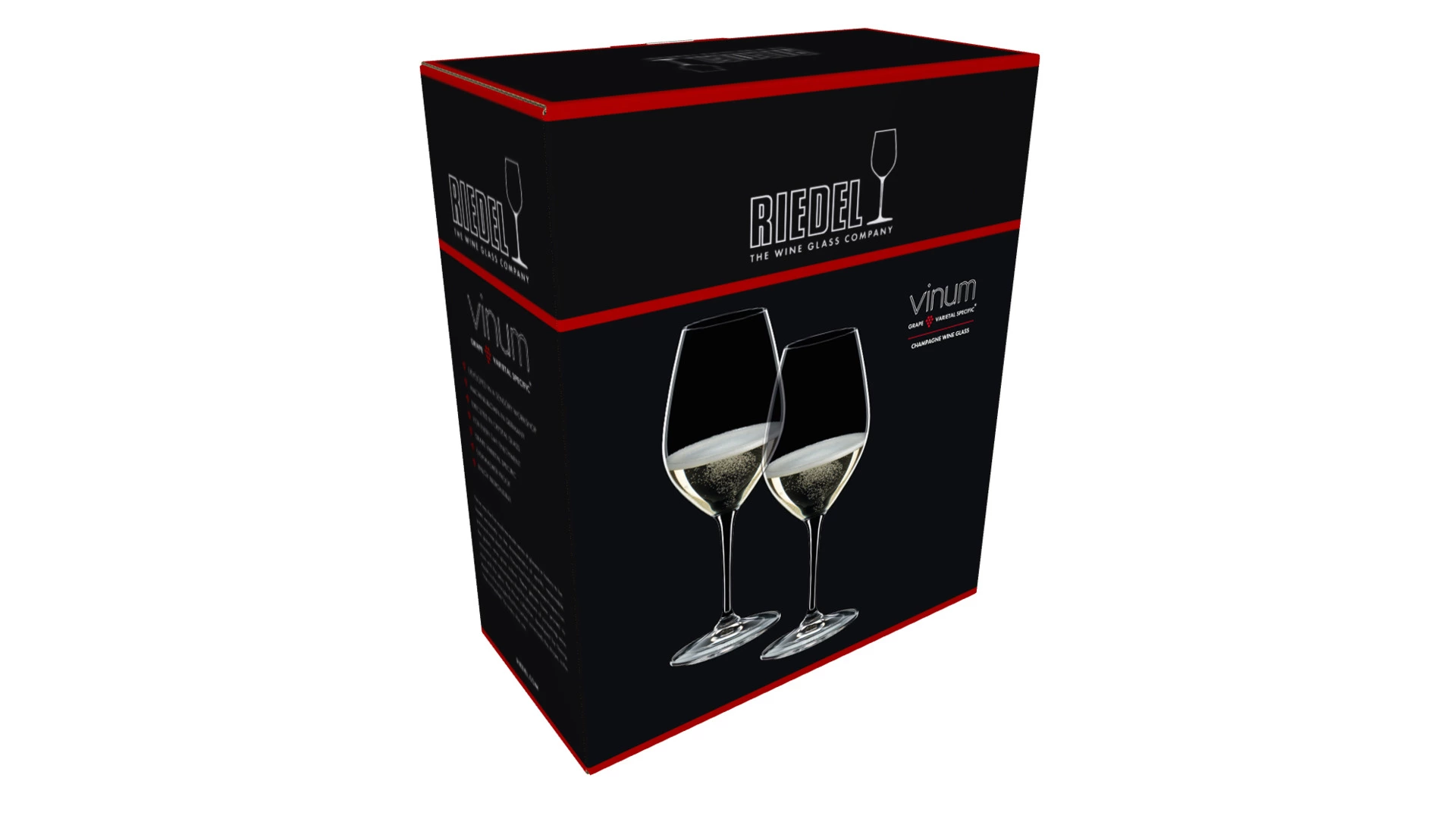 Набор бокалов для шампанского Riedel Vinum Champagne 445мл, 2шт, стекло хрустальное