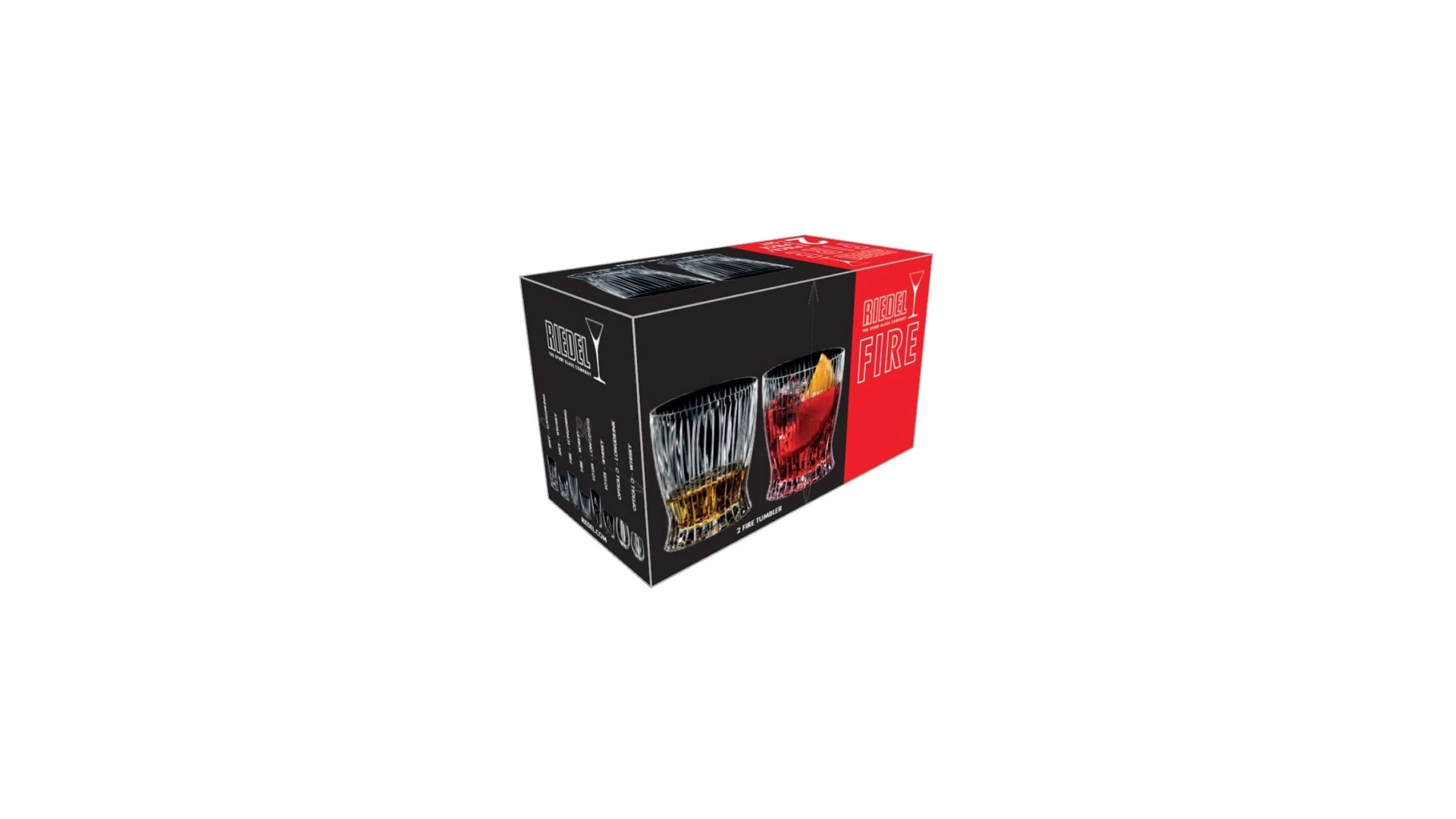Набор стаканов для виски Riedel Tumbler Collection Fire Whisky 295 мл, 2шт, стекло хрустальное