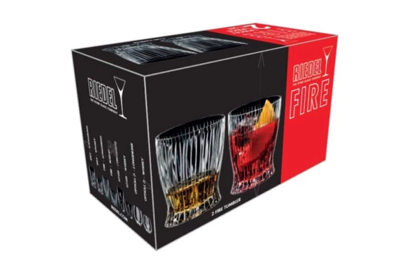 Набор стаканов для виски Riedel Tumbler Collection Fire Whisky 295 мл, 2шт, стекло хрустальное