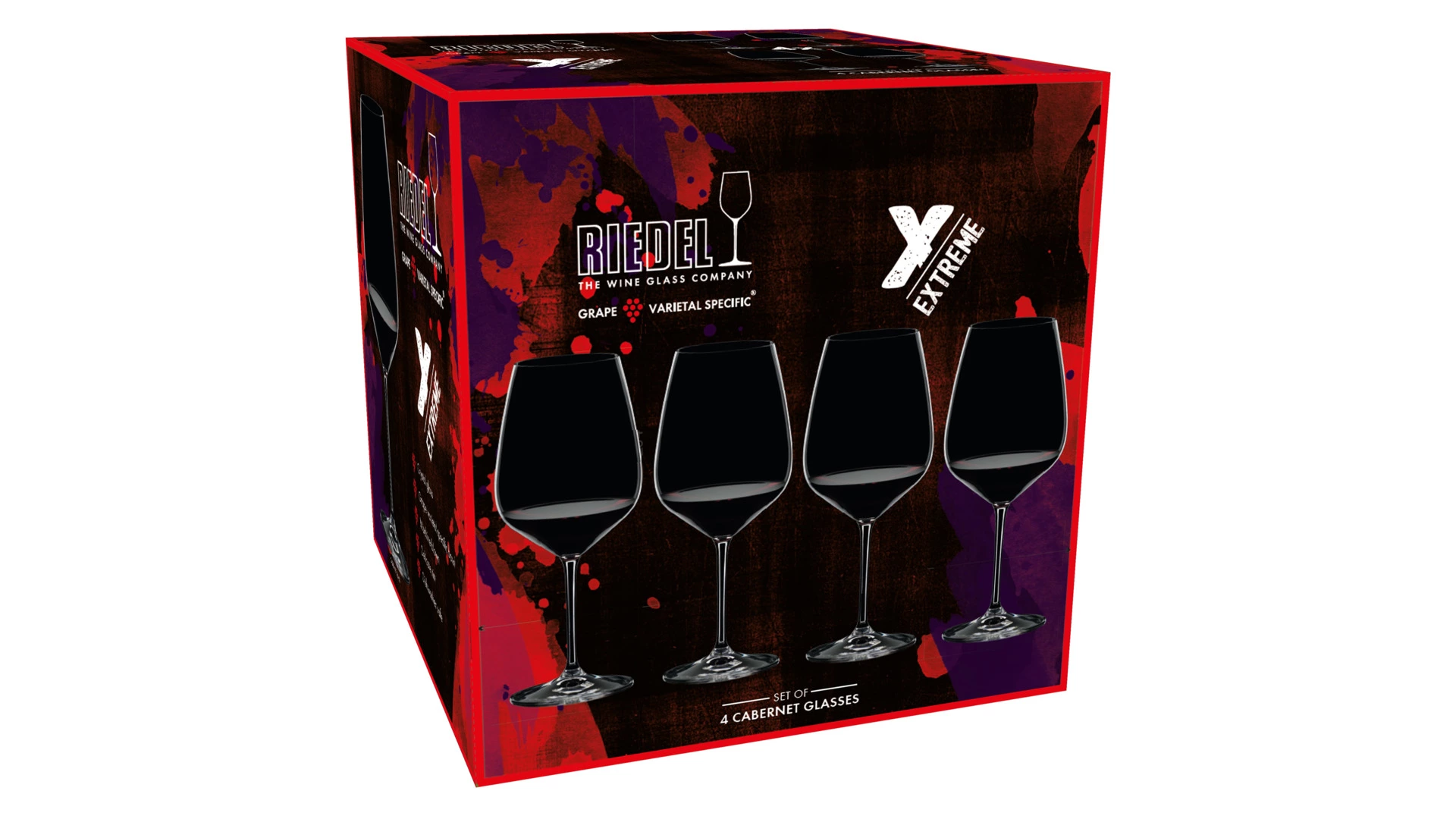 Набор бокалов для красного вина Riedel Extreme Cabernet Sauvignon 800 мл, 4шт, стекло хрустальное