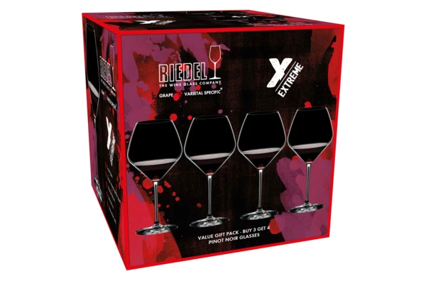 Набор бокалов для красного вина Riedel Extreme Pinot Noir 770 мл, 4шт, стекло хрустальное