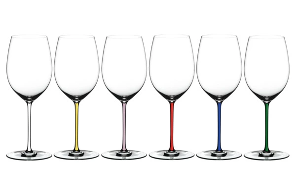 Набор бокалов для красного вина Riedel Fatto a Mano Cabernet/Merlot 709 мл, 6шт, розовая ножка