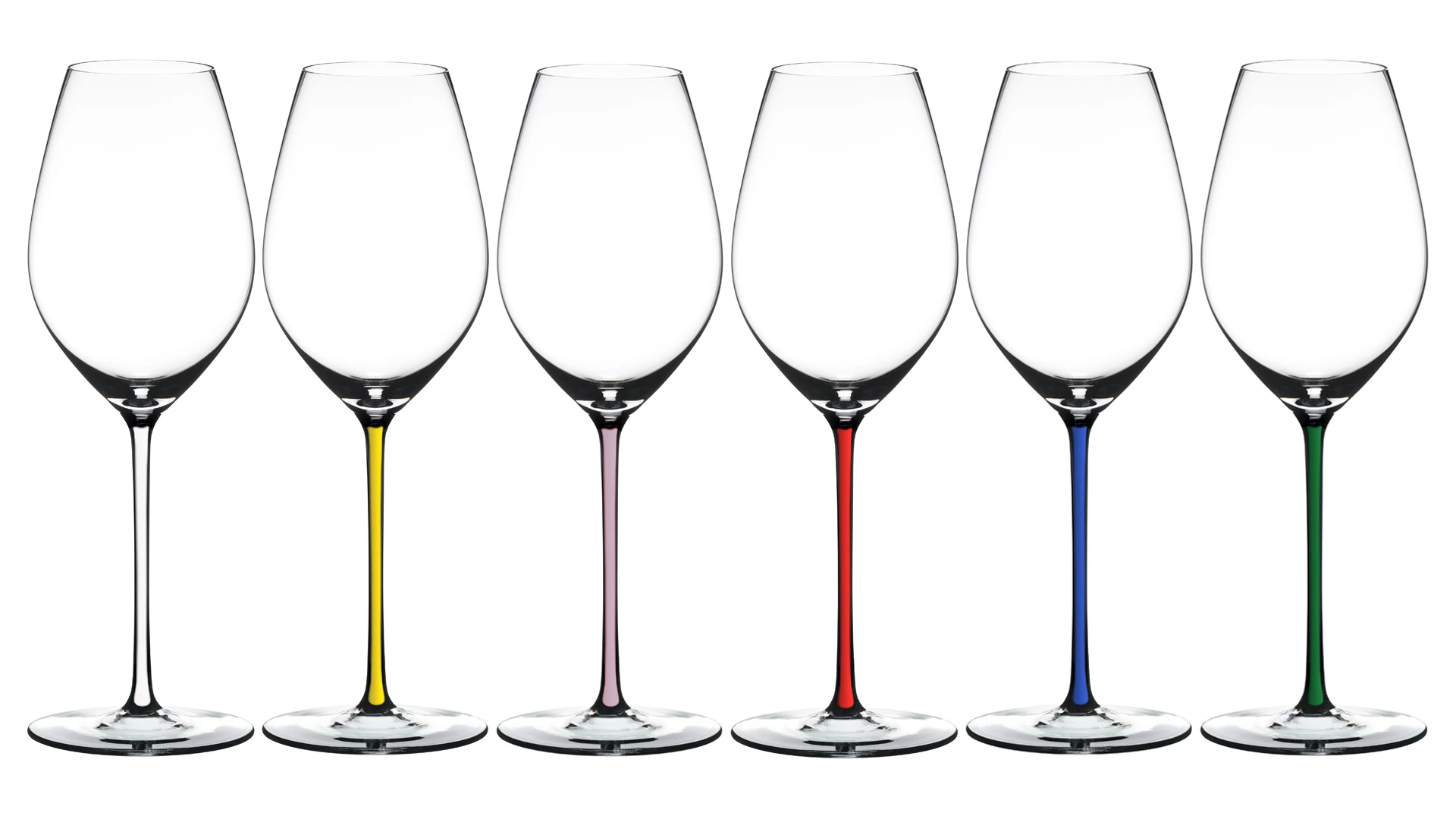 Набор бокалов для шампанского Riedel Fatto a Mano Champagne 445мл, 6шт, розовая ножка, ручная работа