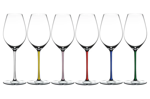 Набор бокалов для шампанского Riedel Fatto a Mano Champagne 445мл, 6шт, розовая ножка, ручная работа