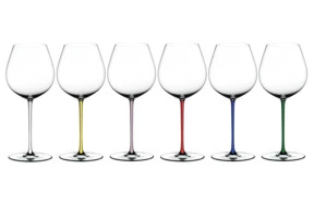Набор бокалов для красного вина Riedel Fatto a Mano Pinot Noir 705мл, 6шт, розовая ножка, хрусталь