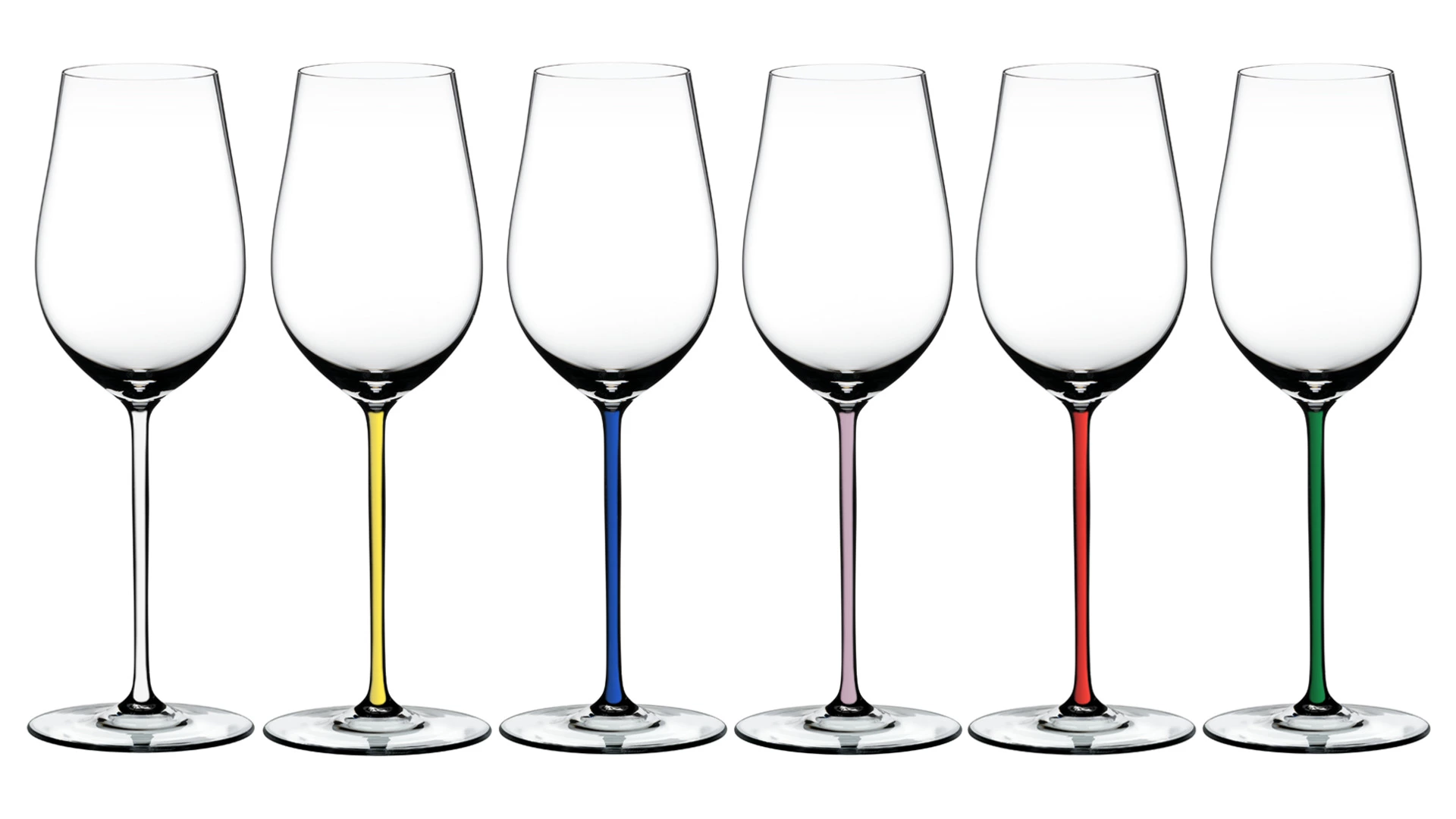 Набор бокалов для белого вина Riedel Fatto a Mano Riesling/Zinfandel 409 мл,6шт, розовая ножка