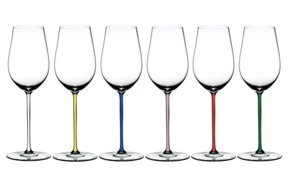 Набор бокалов для белого вина Riedel Fatto a Mano Riesling/Zinfandel 409 мл,6шт, розовая ножка
