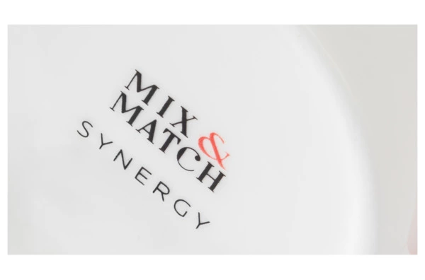 Кружка Mix&Match Синергия 450 мл, платиновая ручка, фарфор костяной