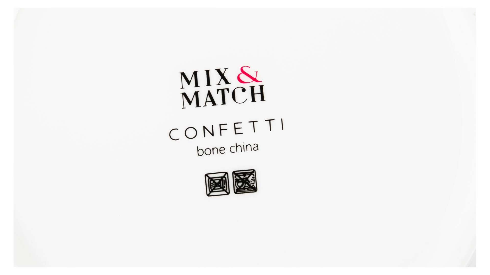 Сервиз чайно-столовый Mix&Match Конфетти на 4 персоны 16 предметов, костяной фарфор