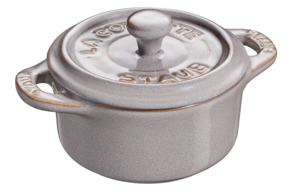 Кокотница Staub Ceramic 200 мл, d10 см, керамика, античный серый