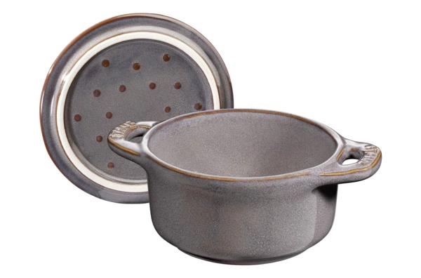 Кокотница Staub Ceramic 200 мл, d10 см, керамика, античный серый
